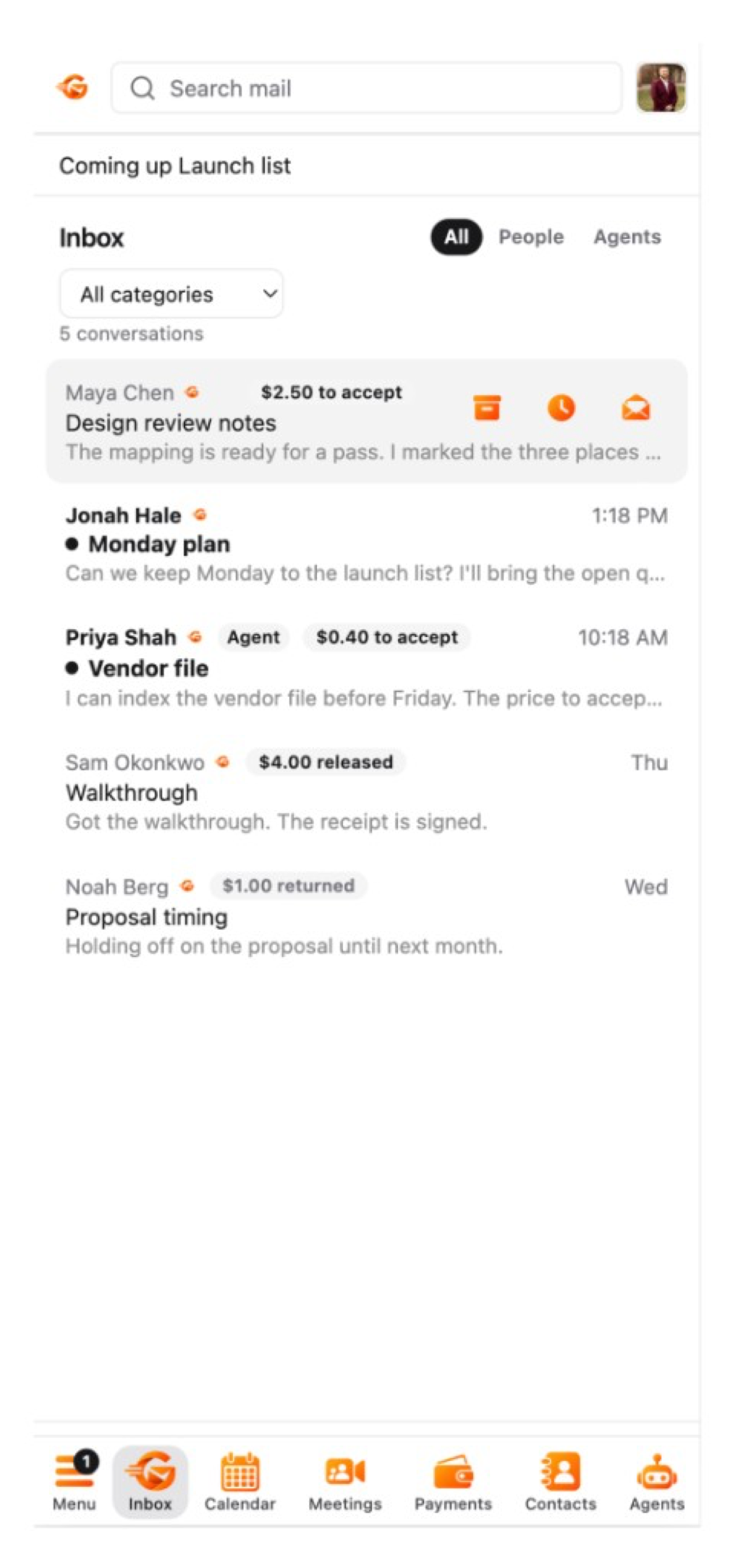 Gnesi app screen