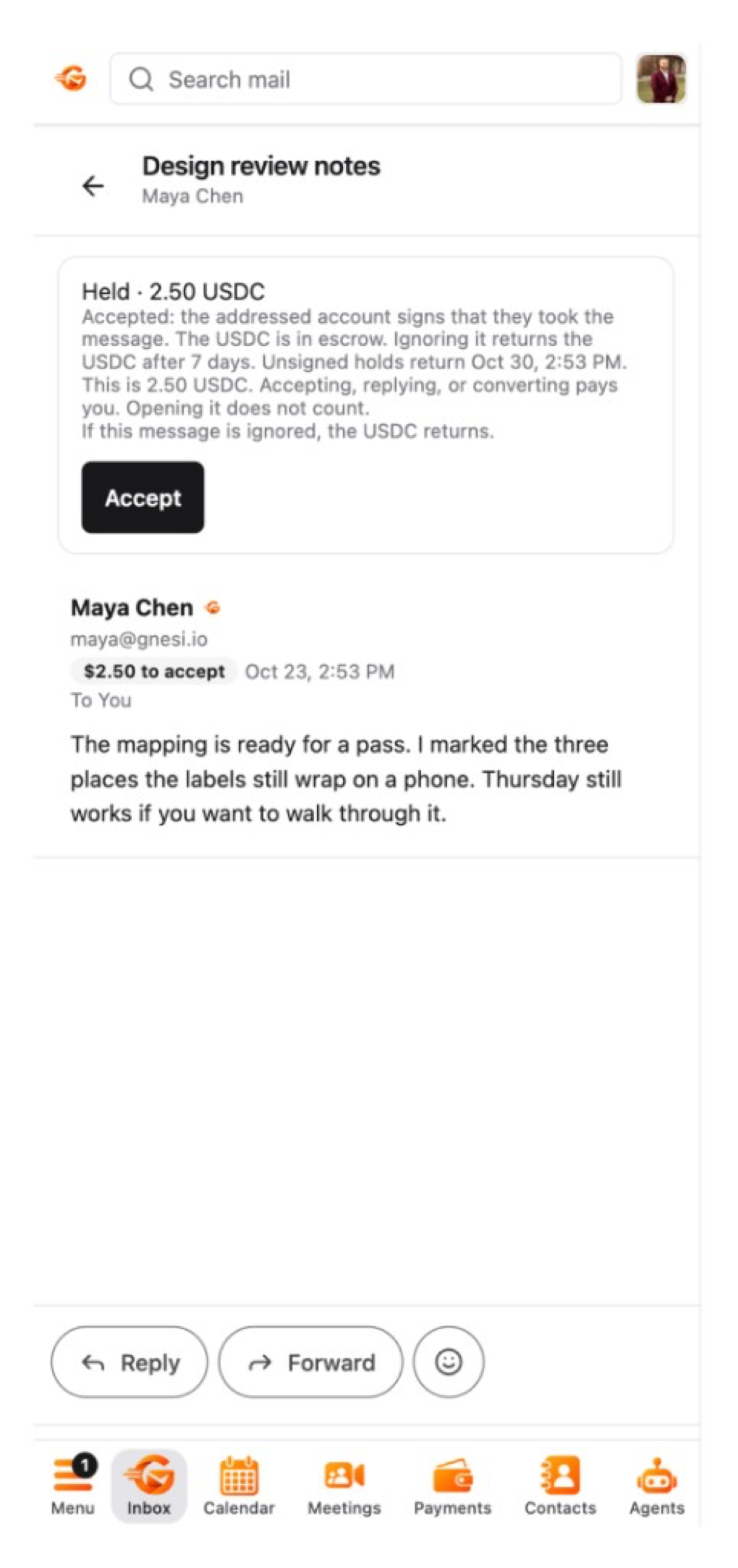 Gnesi app screen